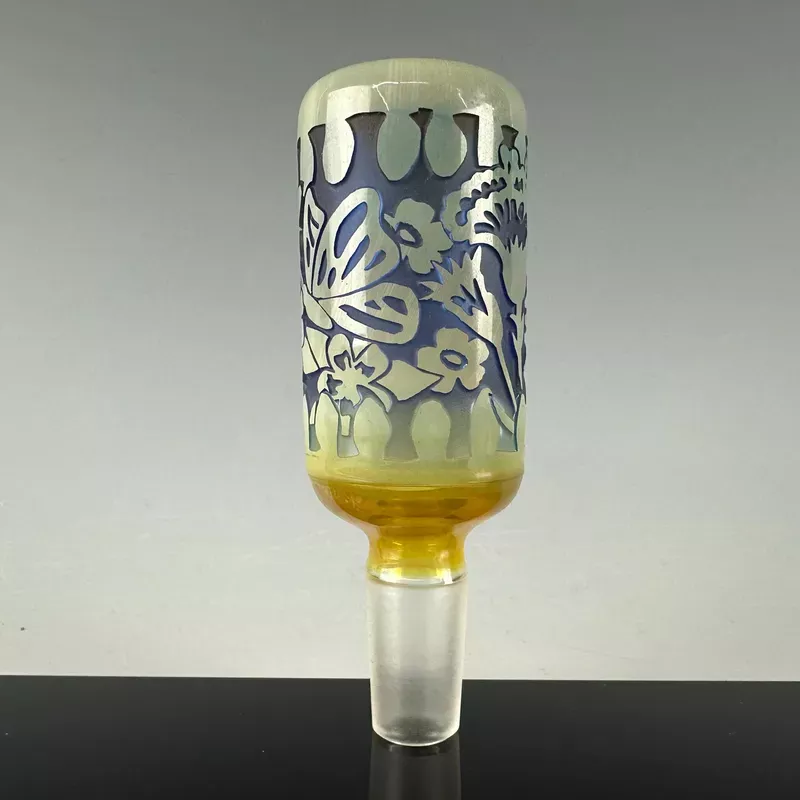 “Butterfly & Flowers ” 14mm Slide by Liberty 503