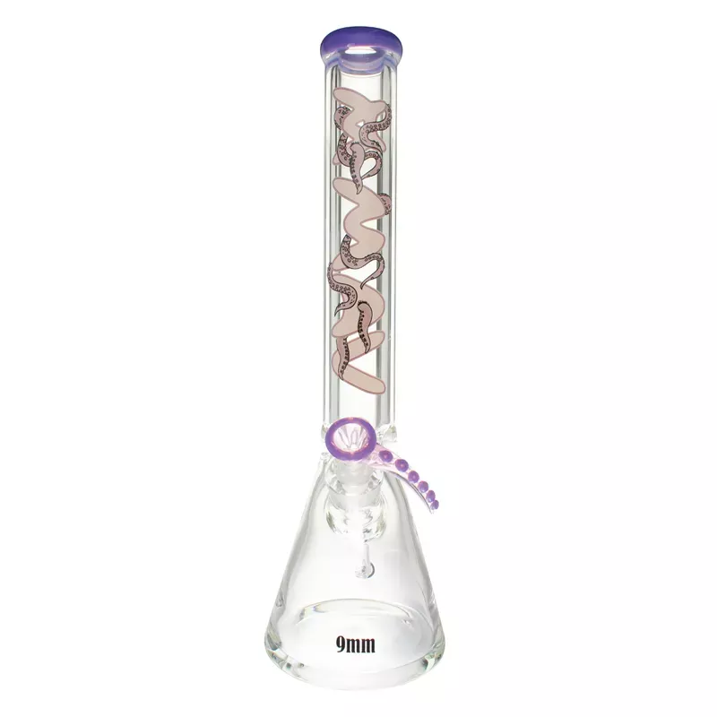 MAV Glass 18″ X 9mm Octopus Tentacle Specialty Slab Beaker Bong + Octopus Bowl