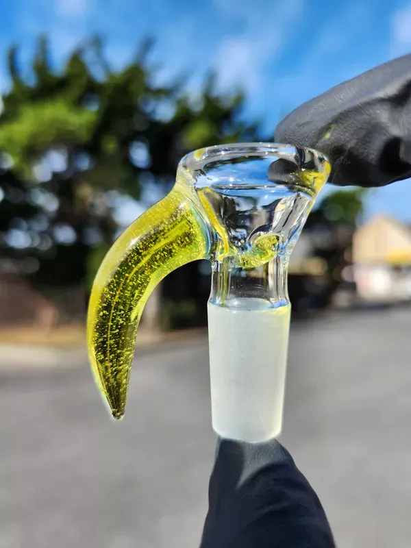 OJ FLAME – Multi-Hole Martini Slide w/ Horn and 14mm Joint – Citron