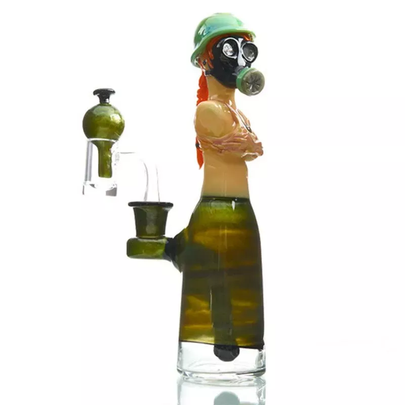 “Quarantine Gas Mask Lady ” By John Fischbach