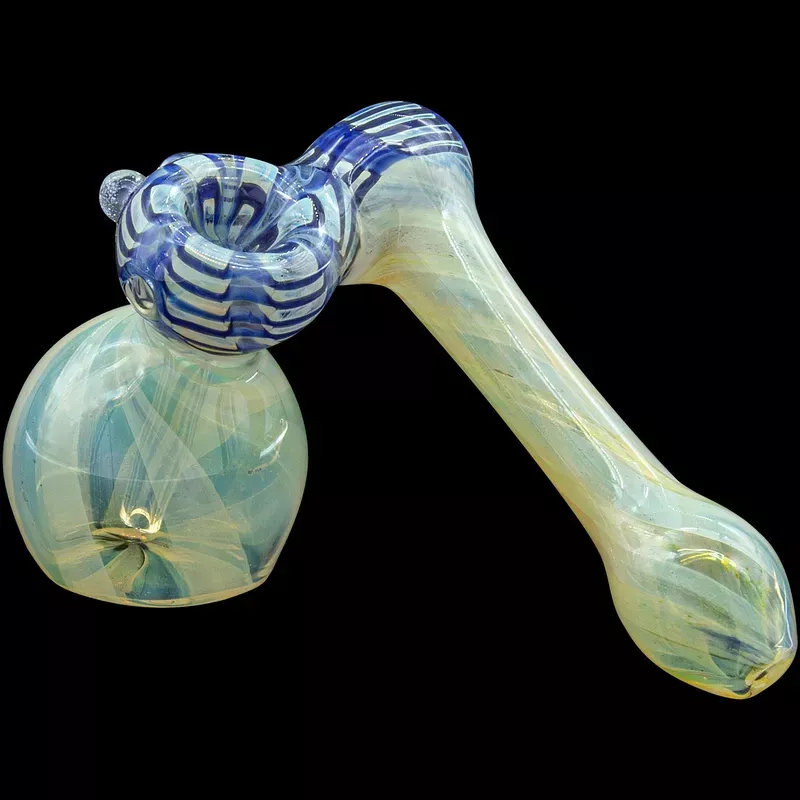 “Raked Sidecar ” Fumed Sidecar Bubbler Pipe (Various Colors)