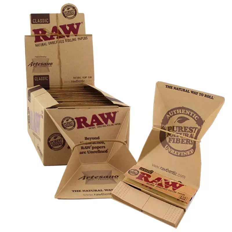 Raw Classic Artesano 1 1/4 ” Size Rolling Paper – 15 Packs/Display