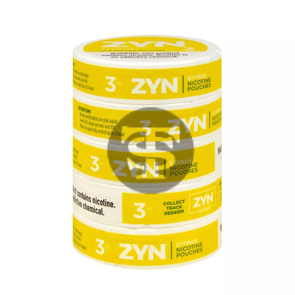 Zyn Nicotine pouches 3mg Citrus, 5 cans