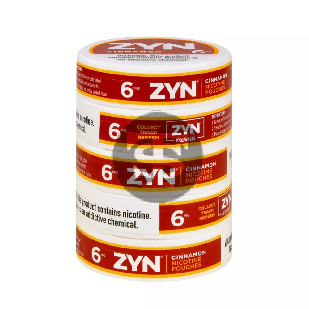 Zyn Nicotine pouches 6mg Cinnamon, 5 cans